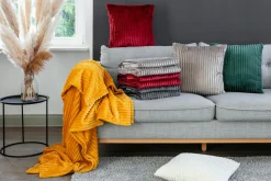 Stuco Kissen mit Füllung gelb