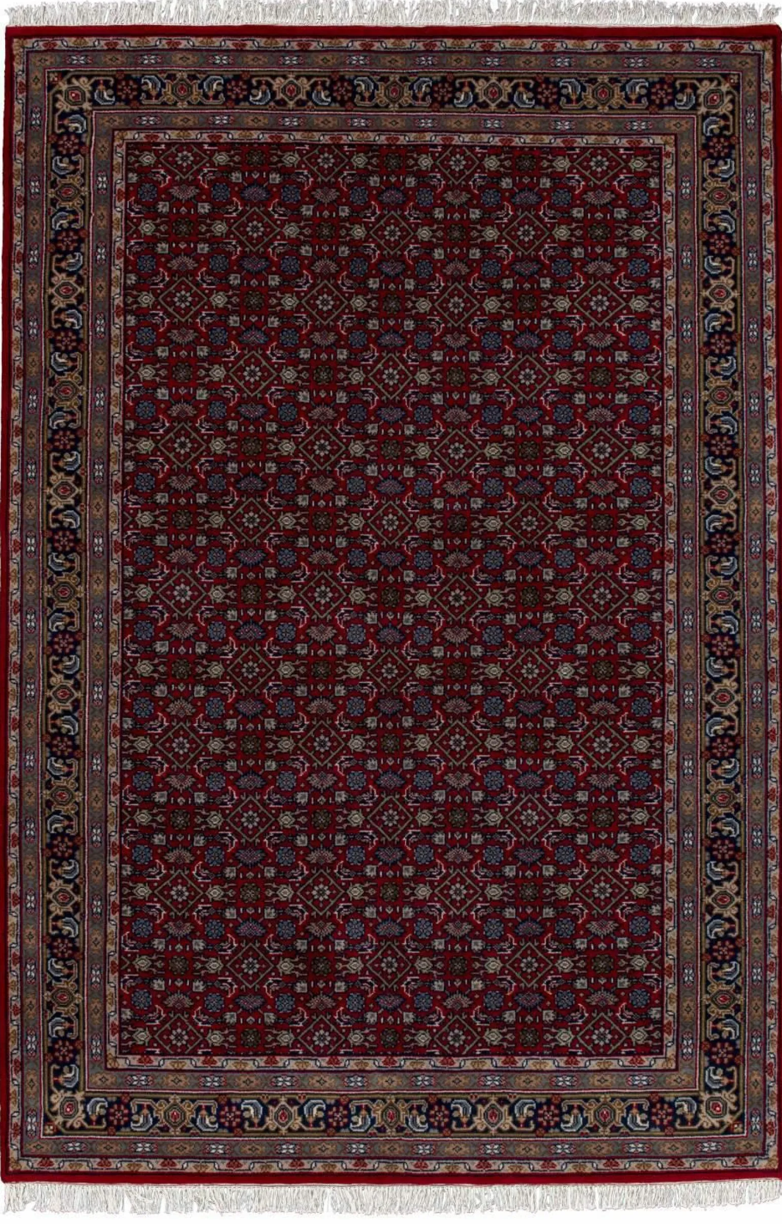 Theo Keller Handknüpfteppich rotblau