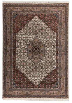 Theo Keller Handknüpfteppich beigebraun