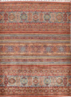 Theo Keller Handknüpfteppich mehrfarbig