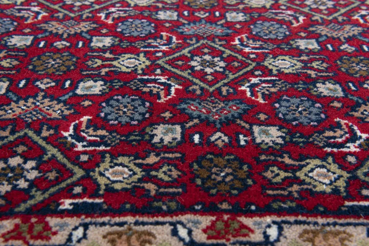 Theo Keller Handknüpfteppich rotblau