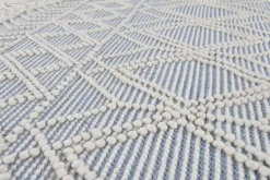 Theo Keller Handwebteppich blau