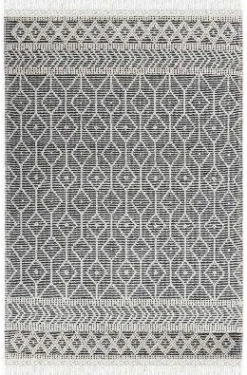 Theo Keller Handwebteppich grau