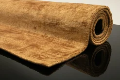 Theo Keller Handwebteppich gelb