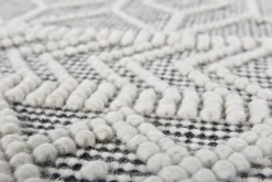 Theo Keller Handwebteppich grau