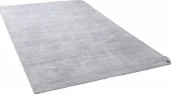 Theo Keller Handwebteppich silberfarben