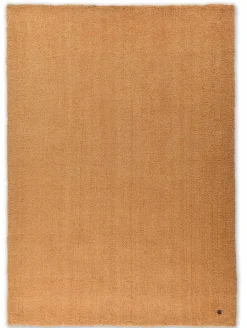 Theo Keller Hochflorteppich goldfarben