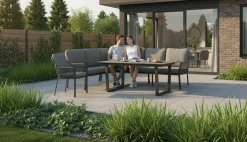 TIERRA OUTDOOR Garten/Esslounge Ecke rechts grau