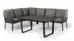 TIERRA OUTDOOR Garten/Esslounge Ecke links grau