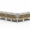 TIERRA OUTDOOR Gartenlounge Set Alu/Teak braunweißbeige