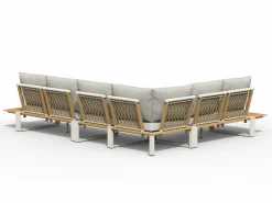 TIERRA OUTDOOR Gartenlounge Set Alu/Teak braunweißbeige