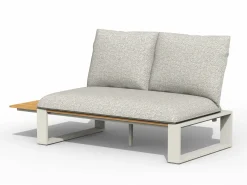 TIERRA OUTDOOR Gartenlounge Set Alu/Teak braunweißbeige