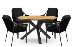 TIERRA OUTDOOR Gartensessel Rope stapelbar schwarz