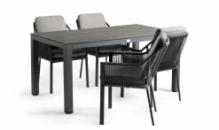 TIERRA OUTDOOR Gartensessel Rope stapelbar grau