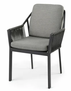 TIERRA OUTDOOR Gartensessel Rope stapelbar grau