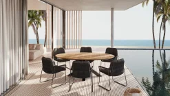 TIERRA OUTDOOR Kufensessel Garten stapelbar braun