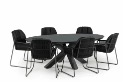 TIERRA OUTDOOR Kufensessel Garten stapelbar schwarz