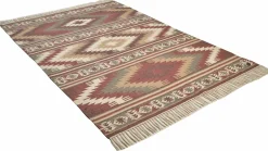 TOM TAILOR Handwebteppich rot