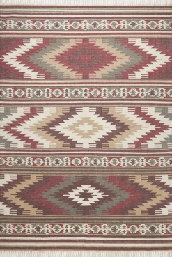 TOM TAILOR Handwebteppich rot