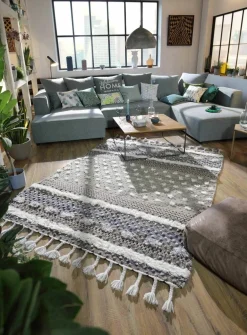 TOM TAILOR Handwebteppich mehrfarbig