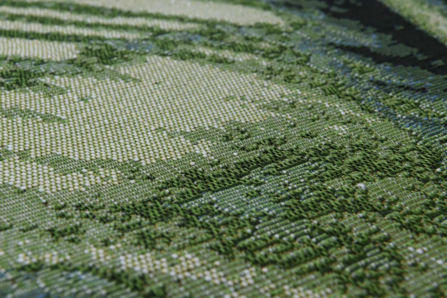 TOM TAILOR Outdoorteppich grünsilberfarben