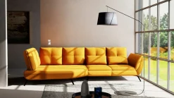 Trapezeckgarnitur gelb