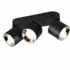 Trio Leuchten Deckenleuchte 3flg schwarz