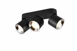 Trio Leuchten Deckenleuchte 3flg schwarz