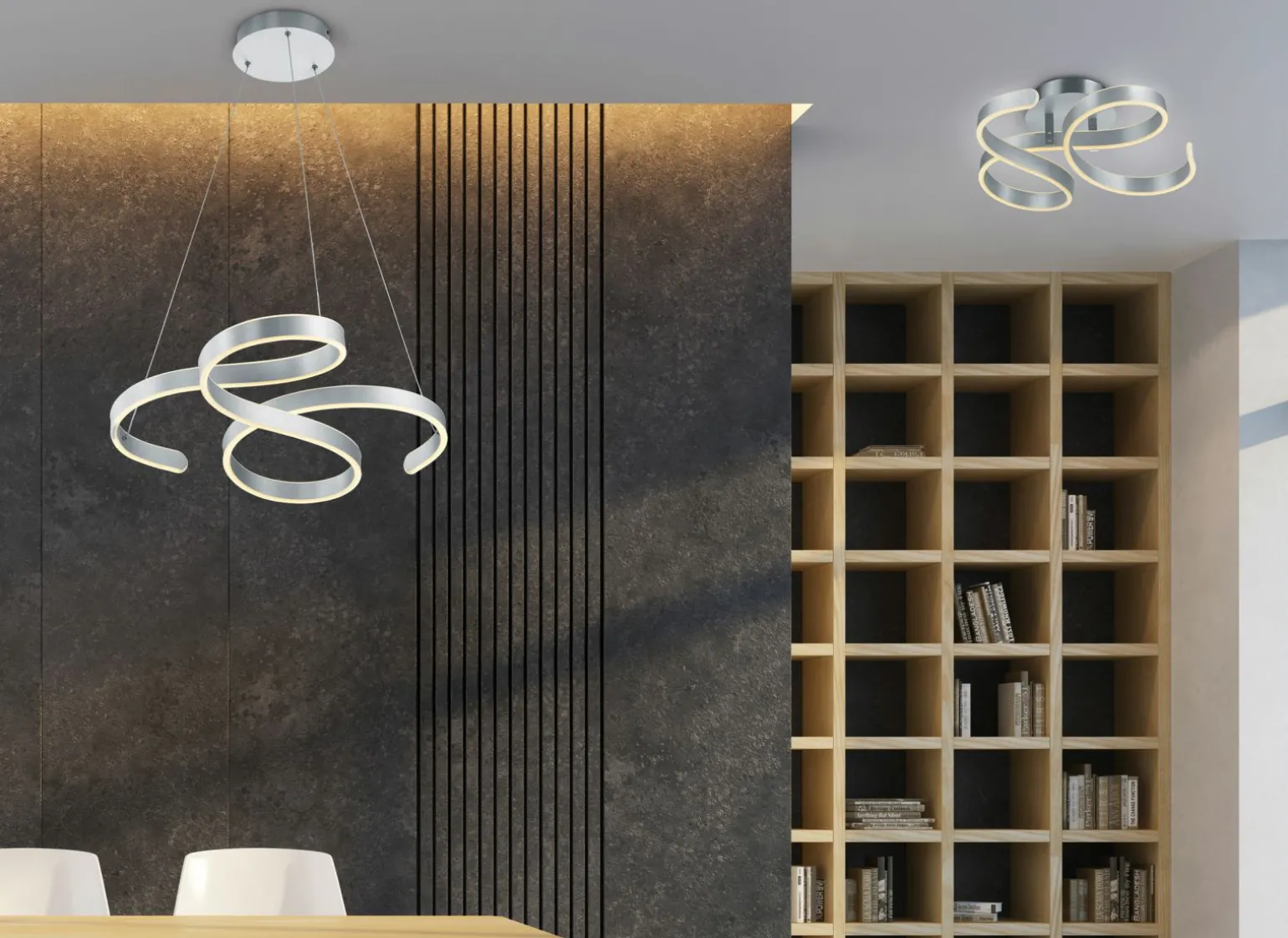 Trio Leuchten LED - Deckenleuchte 1flg silberfarben