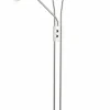 Trio Leuchten LED - Stehleuchte 2flg silberfarben