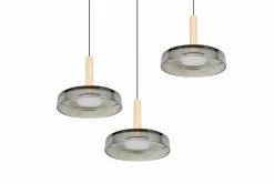 Trio Leuchten LED-Pendelleuchte 3flg schwarz