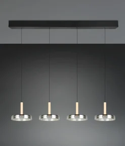 Trio Leuchten LED-Pendelleuchte 4flg schwarz