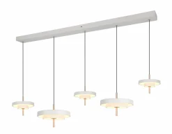 Trio Leuchten LED-Pendelleuchte 5flg grau