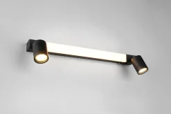 Trio Leuchten LED-Wandleuchte 3flg schwarz