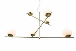 Trio Leuchten Pendelleuchte 6flg goldfarben