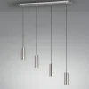 Trio Leuchten Pendelleuchte 4flg silberfarben