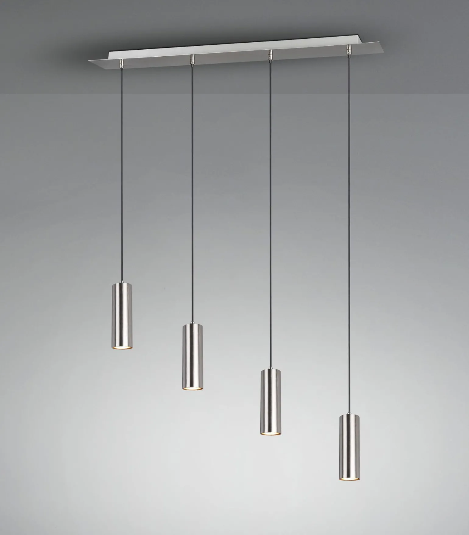 Trio Leuchten Pendelleuchte 4flg silberfarben