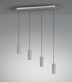 Trio Leuchten Pendelleuchte 4flg silberfarben