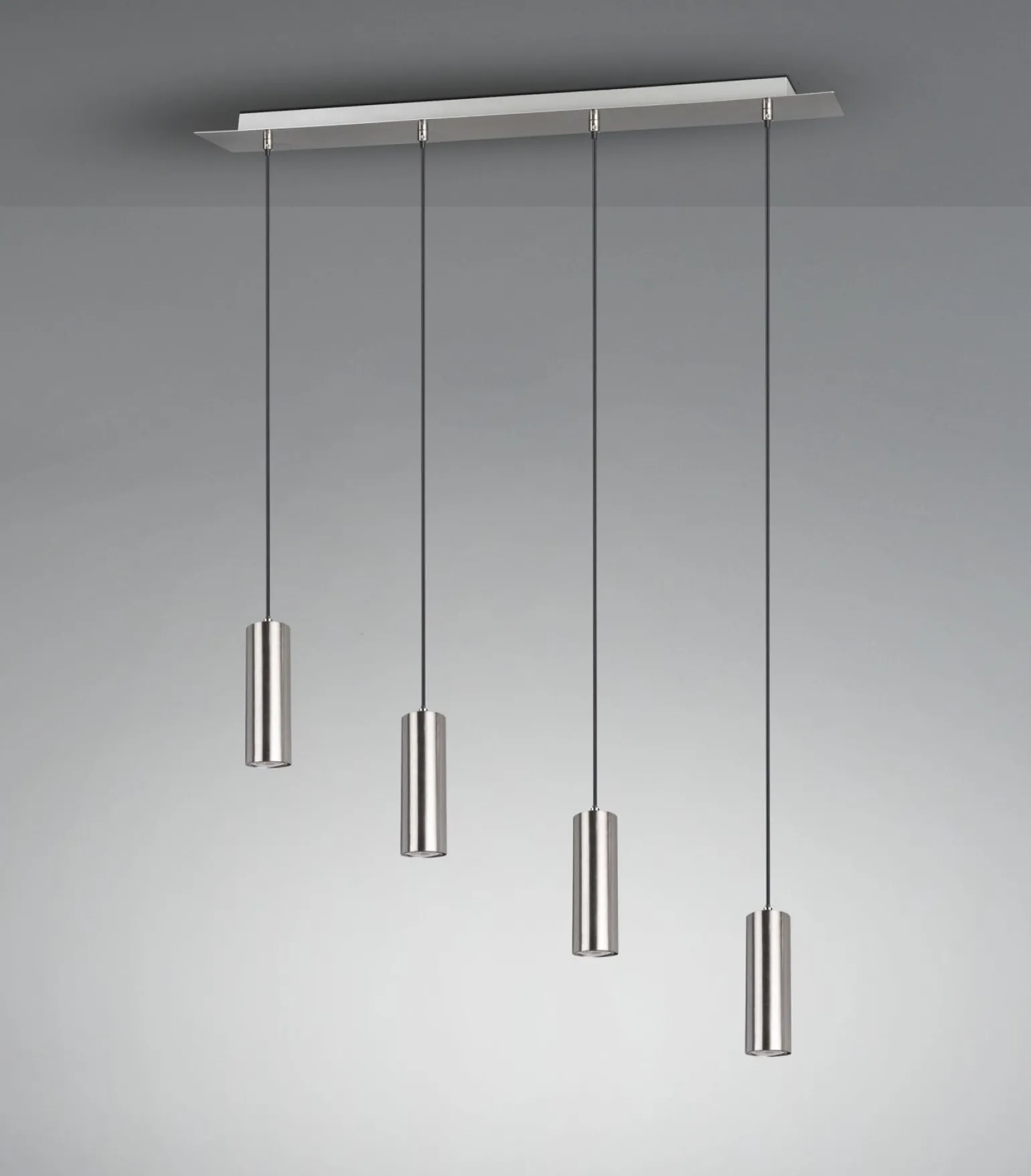 Trio Leuchten Pendelleuchte 4flg silberfarben