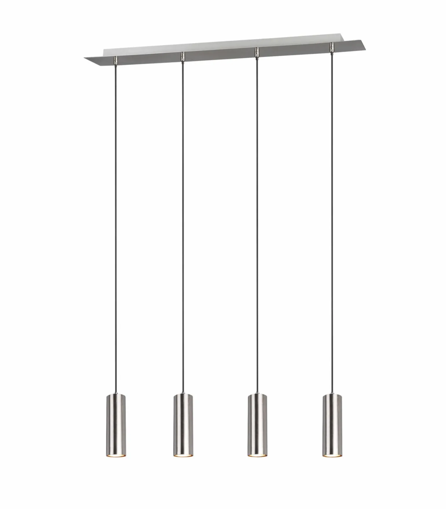 Trio Leuchten Pendelleuchte 4flg silberfarben