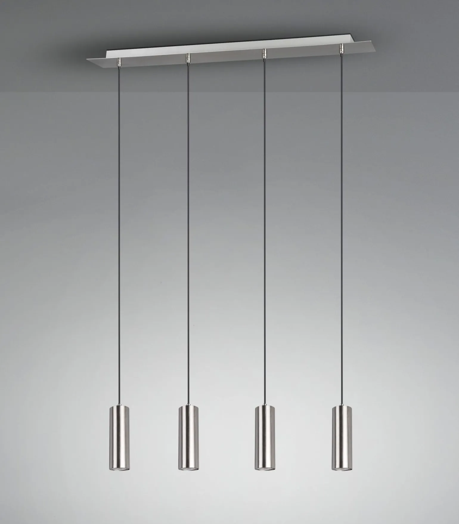 Trio Leuchten Pendelleuchte 4flg silberfarben