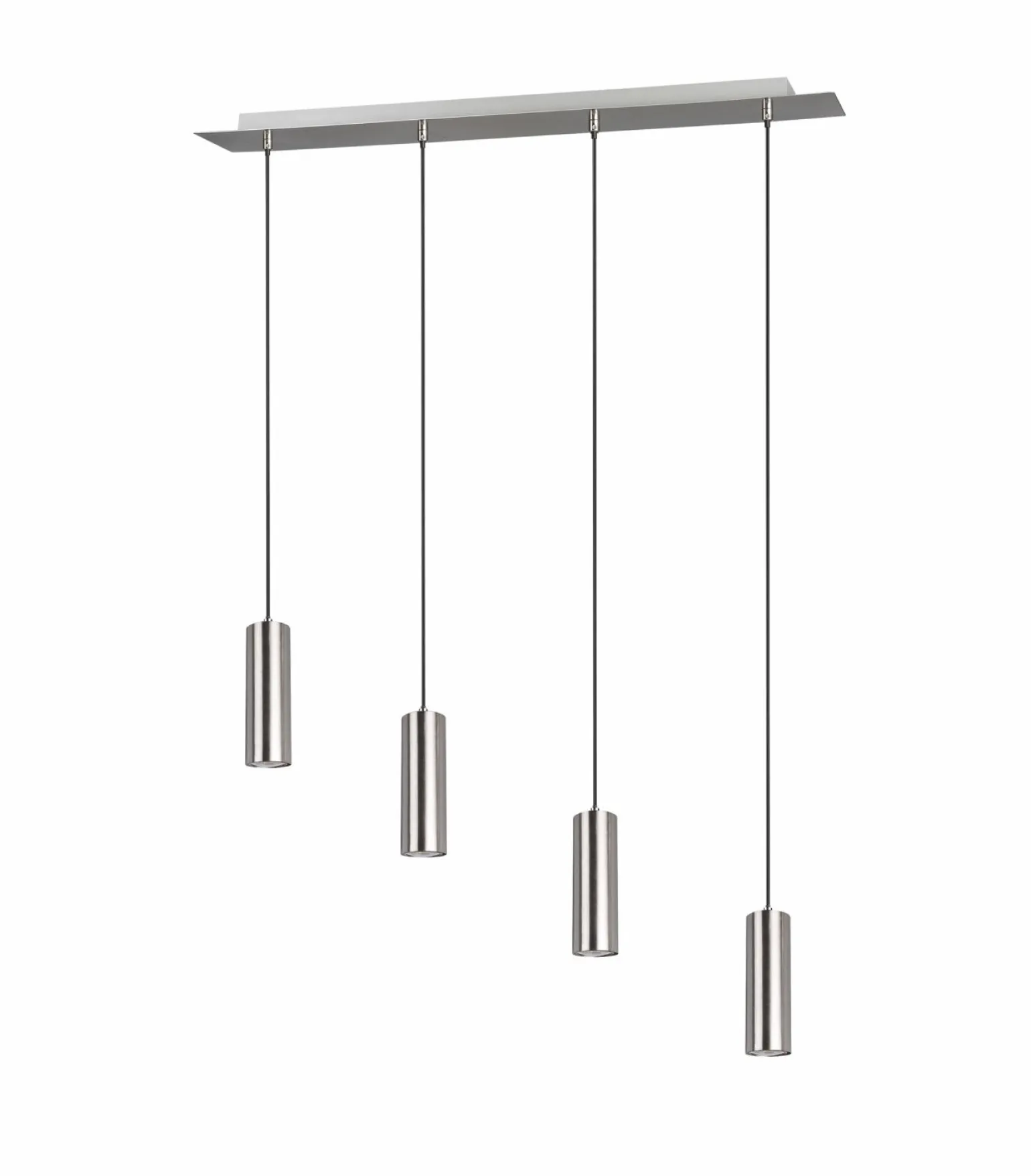 Trio Leuchten Pendelleuchte 4flg silberfarben