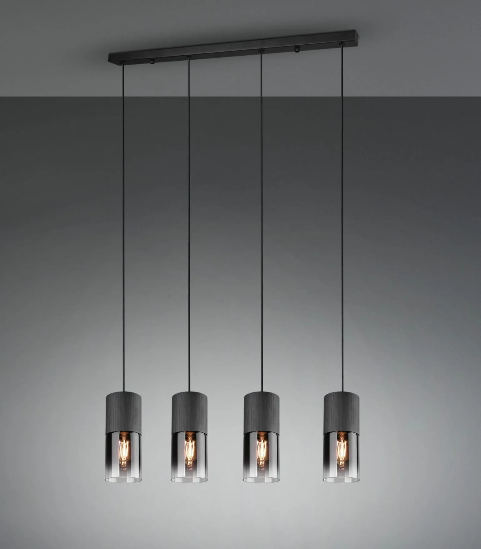 Trio Leuchten Pendelleuchte 4flg schwarz