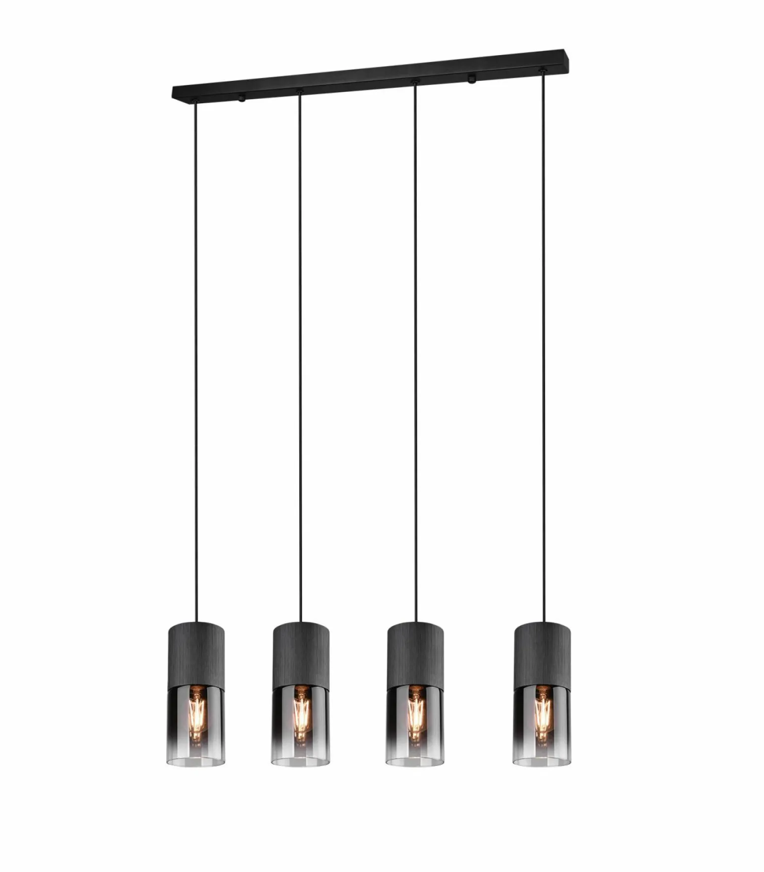 Trio Leuchten Pendelleuchte 4flg schwarz