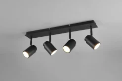 Trio Leuchten Strahler 4flg schwarz