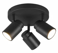 Trio Leuchten Strahler 3flg schwarz