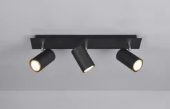 Trio Leuchten Strahler 3flg schwarz