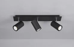 Trio Leuchten Strahler 3flg schwarz