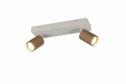 Trio Leuchten Strahler 2flg braun