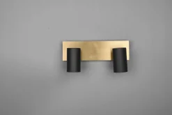 Trio Leuchten Strahler 2flg goldfarbenschwarz